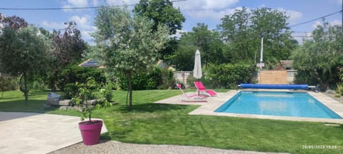 Natural landscape, Garden, Swimming pool, sunbed