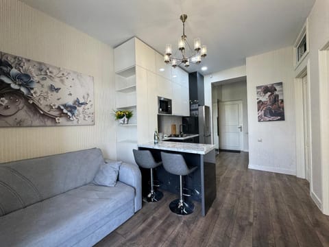 Kitchen or kitchenette, Living room, Dining area