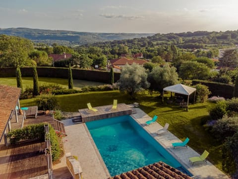 Nearby landmark, Spring, Day, Natural landscape, Bird's eye view, Mountain view, Pool view, Swimming pool, sunbed