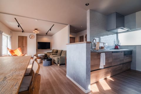 Kitchen or kitchenette, Living room, Dining area