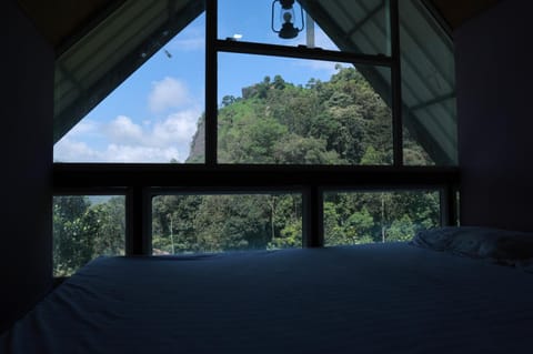 Bed, Natural landscape, Photo of the whole room, Bedroom, Mountain view