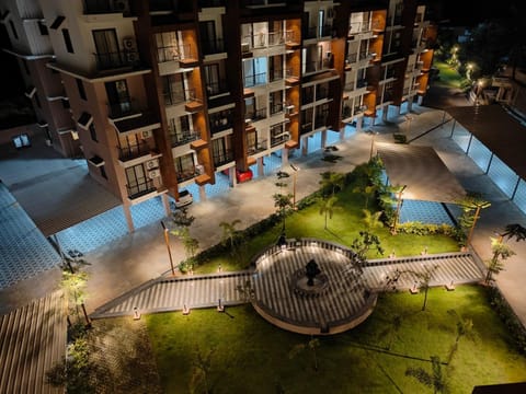 Property building, Night, Garden view