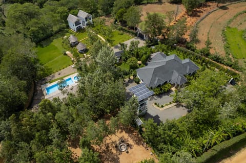 Property building, Spring, Day, Natural landscape, Bird's eye view, Swimming pool
