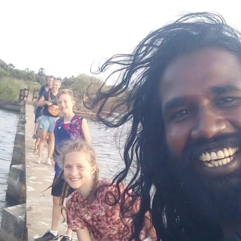 Day, People, Natural landscape, Lake view, River view, children, group of guests, Family