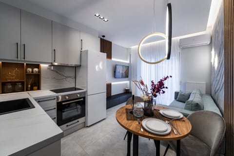 Kitchen or kitchenette, Living room, Dining area