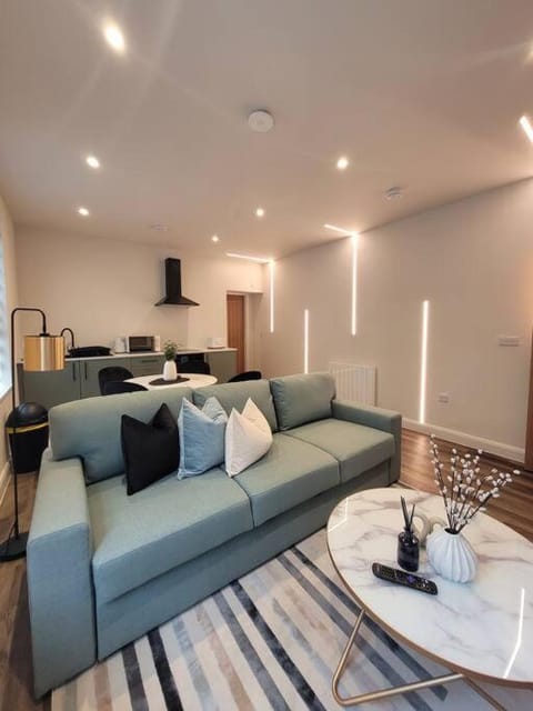 Kitchen or kitchenette, Living room, Seating area