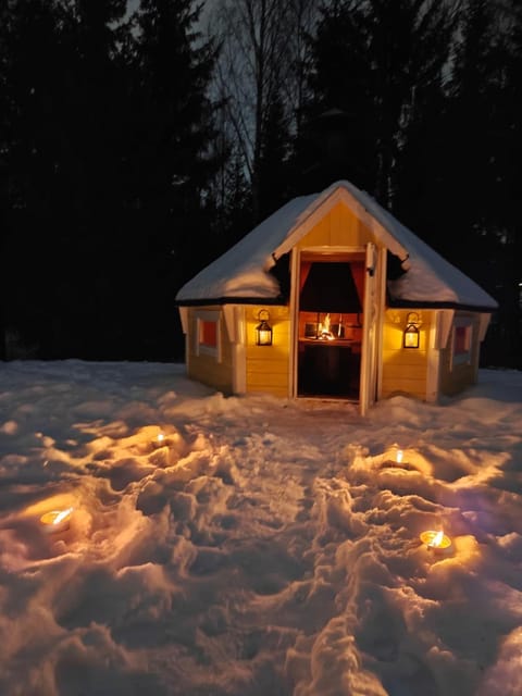 Property building, Night, Natural landscape, Winter