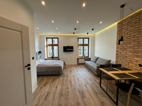 Bed, TV and multimedia, Living room, Photo of the whole room, Seating area, Bedroom