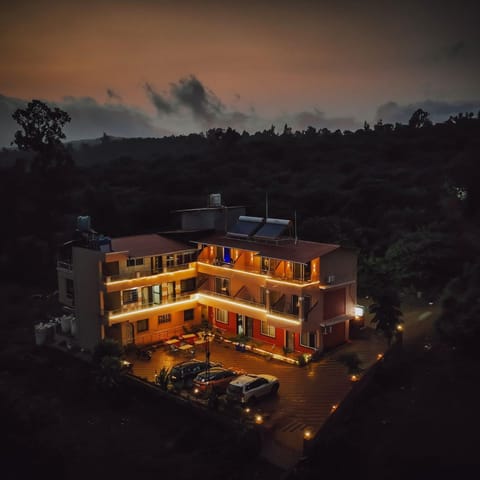 Property building, Night, Natural landscape, Parking