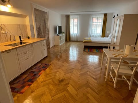 Bed, Kitchen or kitchenette, Photo of the whole room, Dining area, Bedroom