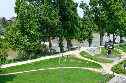 Property building, Nearby landmark, Natural landscape, Garden view, River view