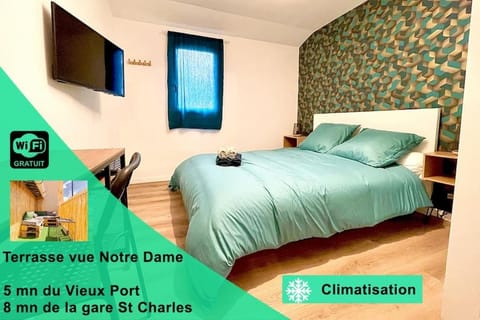 T4 plein coeur de Marseille avec vue Notre Dame Apartment in Marseille