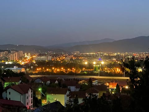 Night, Natural landscape, Bird's eye view, City view, Mountain view
