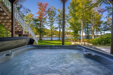 Lakefront Home with Private Beach Access & Hot Tub House in Milton