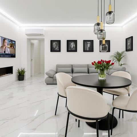 TV and multimedia, Living room, Decorative detail, Seating area