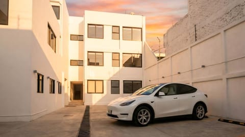 Property building, Day, Parking