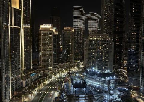 Property building, Night, Bird's eye view, City view, Location