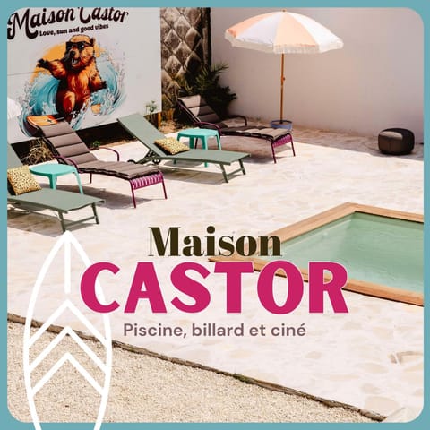Property logo or sign, Text overlay, Pool view, Swimming pool, sunbed