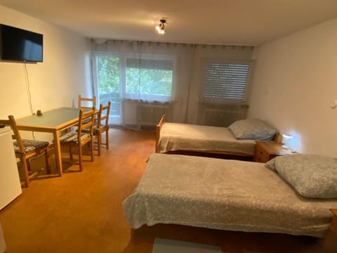 Bed, TV and multimedia, Dining area, Bedroom