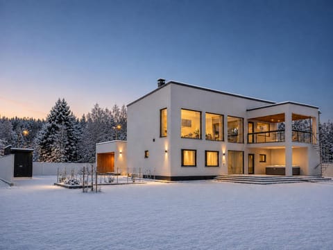 Property building, Day, Natural landscape, Winter, View (from property/room), Swimming pool
