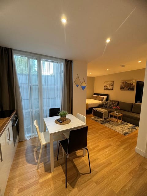 Kitchen or kitchenette, Living room, Dining area