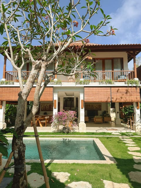 Property building, Patio, Spring, Day, Garden, Garden view, Pool view, Swimming pool