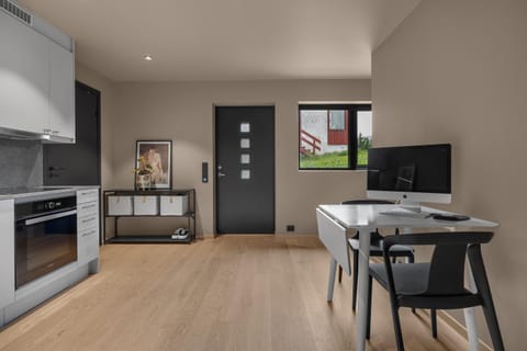 Kitchen or kitchenette, Dining area, stove