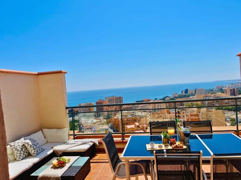 Patio, Day, Natural landscape, View (from property/room), Balcony/Terrace, Balcony/Terrace, Living room, Seating area, Dining area, Sea view
