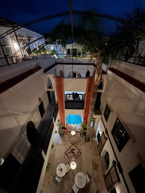 Night, View (from property/room), Balcony/Terrace, Balcony/Terrace, Pool view, Swimming pool