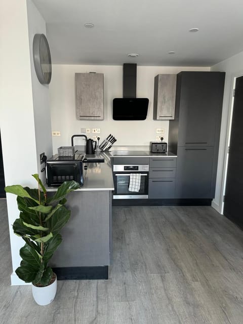 Coffee/tea facilities, Kitchen or kitchenette, dishwasher, oven, stove, toaster