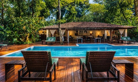 Natural landscape, Garden, Swimming pool, sunbed