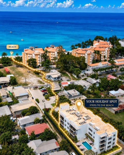 Property building, Beach, Swimming pool