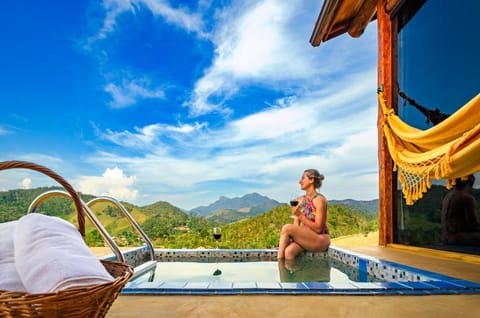 Natural landscape, View (from property/room), Balcony/Terrace, Mountain view, Swimming pool