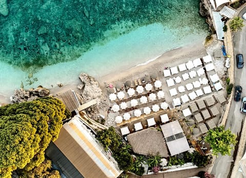 Day, Natural landscape, Bird's eye view, Balcony/Terrace, Beach, Sea view, Street view, Sunset