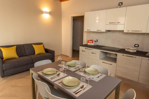 Kitchen or kitchenette, Living room, Dining area, stove