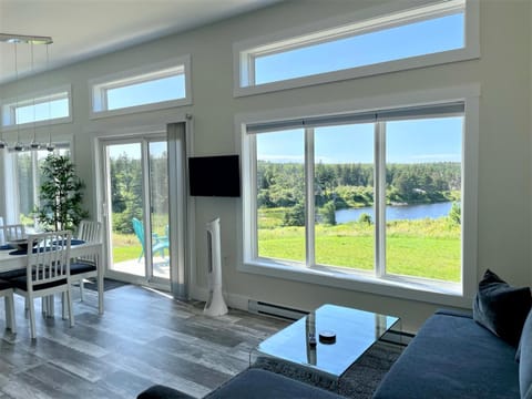 Natural landscape, Living room, Lake view