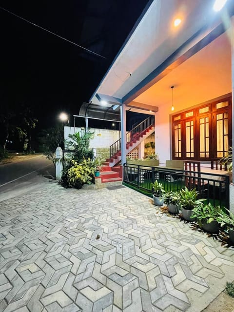 Property building, Night, Garden, Garden view
