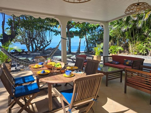 Patio, Garden, View (from property/room), Balcony/Terrace, Dining area, Garden view, Sea view