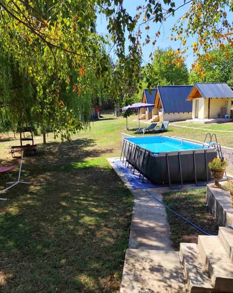 Day, Natural landscape, Garden, Garden view, Pool view, Swimming pool, sunbed