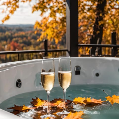 Day, Natural landscape, Hot Tub