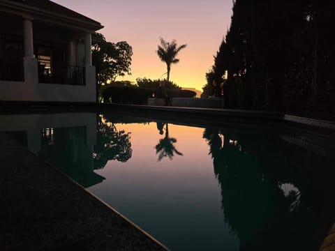 Pool view, Swimming pool, Swimming pool, Sunset