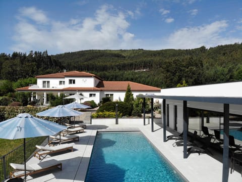Property building, Garden, Swimming pool, sunbed