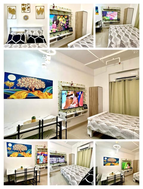 Bed, TV and multimedia, Photo of the whole room, Bedroom