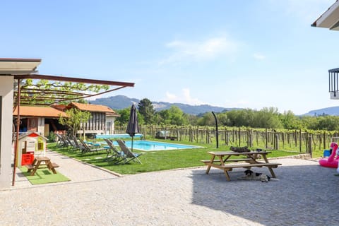 Patio, Natural landscape, Garden, Garden view, Mountain view, Pool view, Swimming pool, sunbed