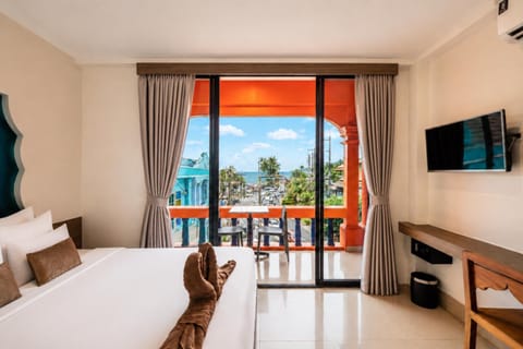 Balcony/Terrace, Photo of the whole room, Bedroom, Sea view