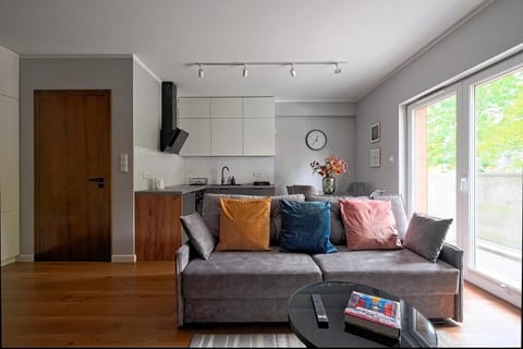 Kitchen or kitchenette, Living room, Seating area