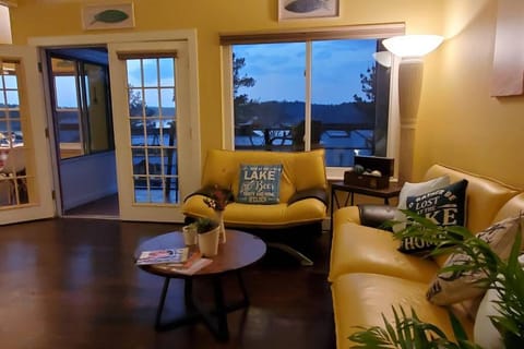 Living room, Seating area, Lake view