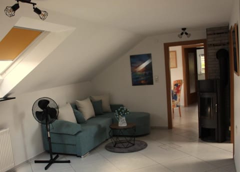 Living room, fireplace