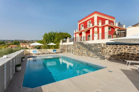 Property building, Living room, Swimming pool
