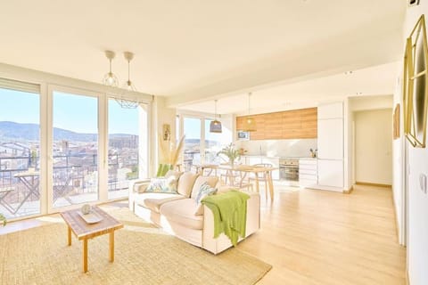 Living room, Seating area, Mountain view